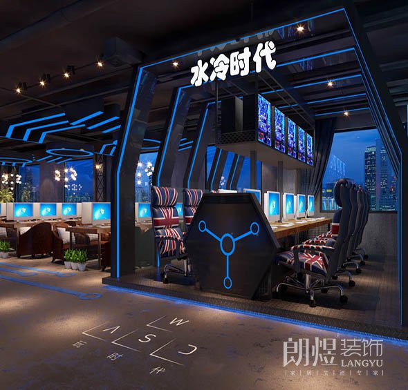 動(dòng)感時(shí)尚吧友電競(jìng)網(wǎng)咖裝修效果圖