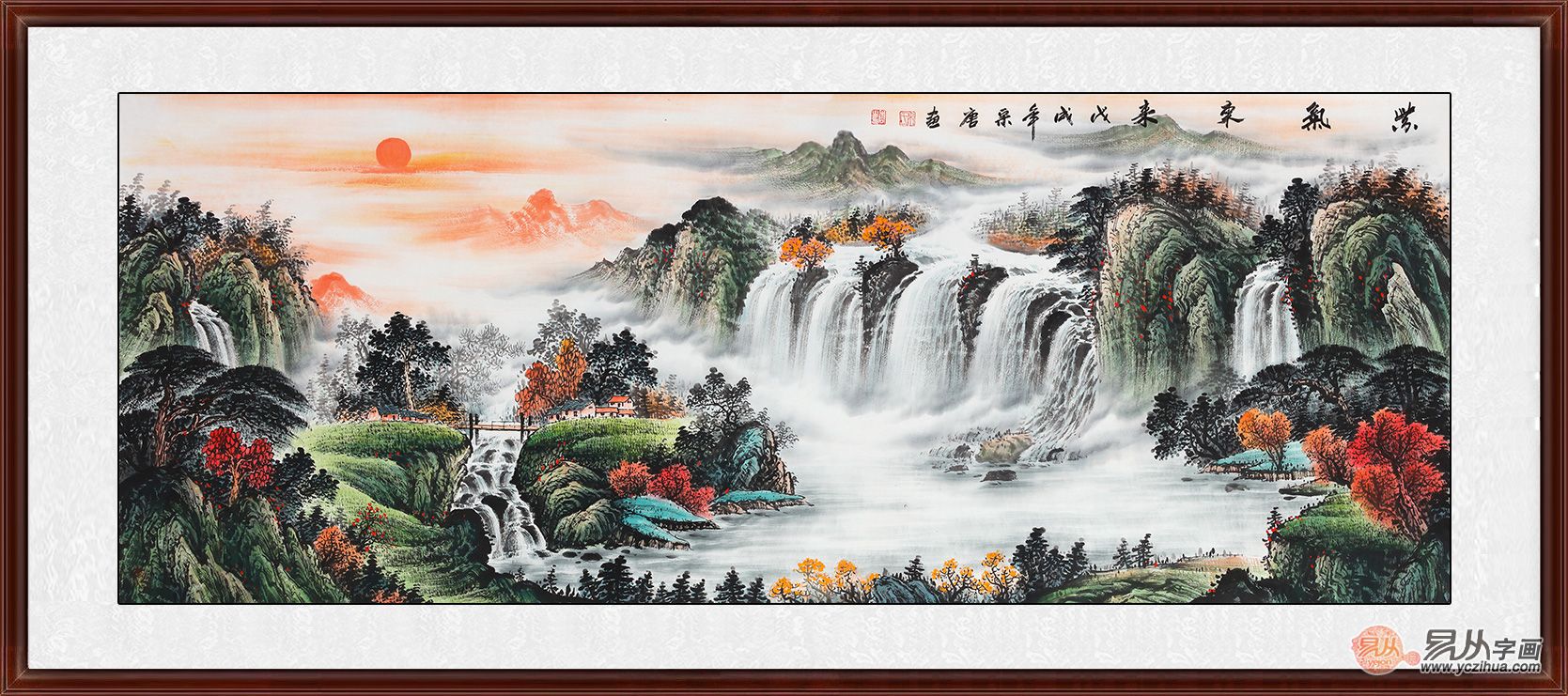 風(fēng)水畫聚寶盆 宋唐生財(cái)旺運(yùn)新品《紫氣東來(lái)》