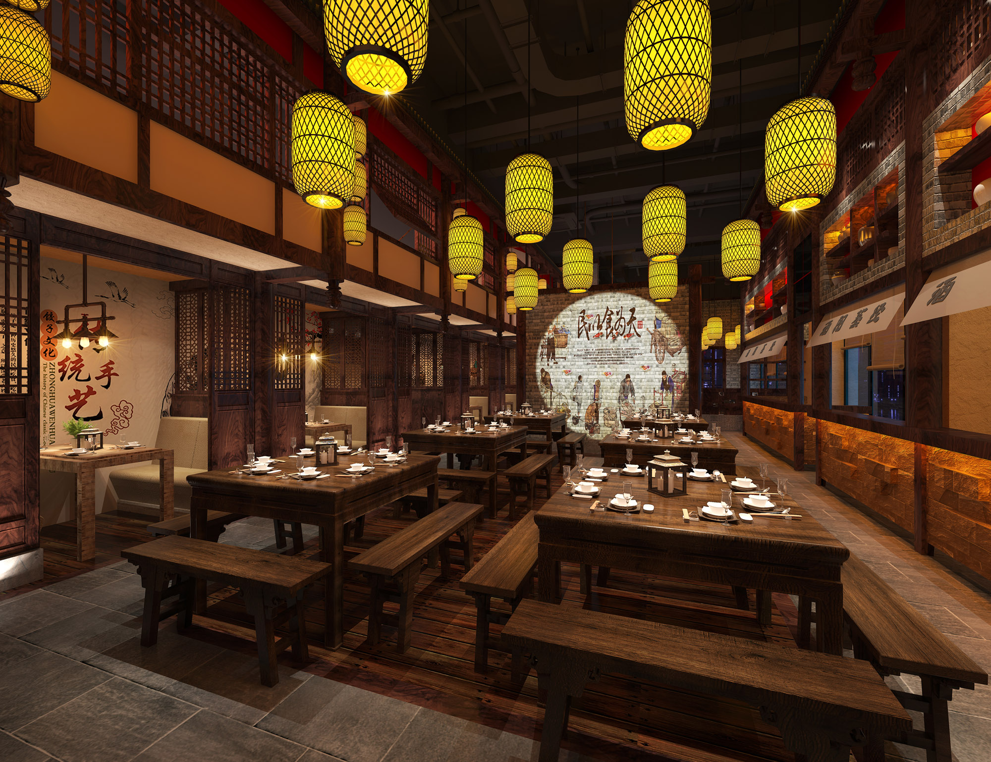 酒陽(yáng)蒸經(jīng)酒館大廳效果圖