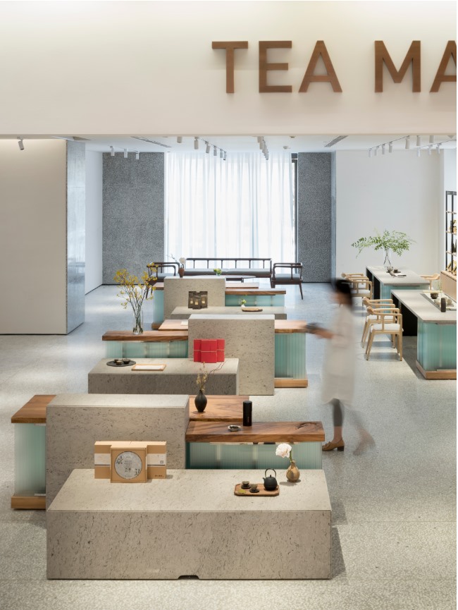 茶葉展覽臺(tái)效果圖
