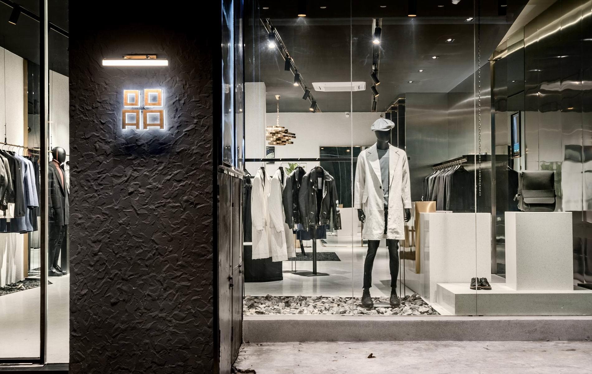時尚男裝店面門頭設計效果圖