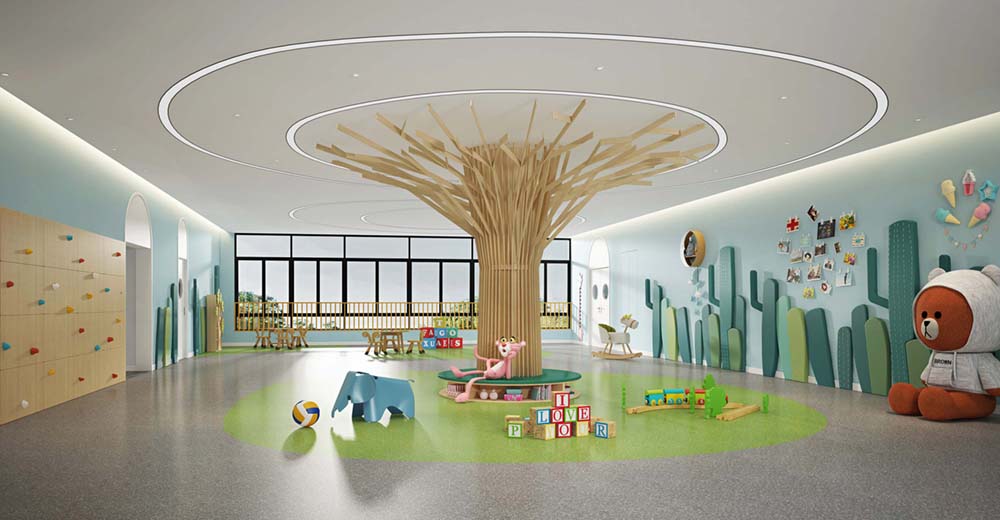 簡(jiǎn)潔的幼兒園裝飾效果圖