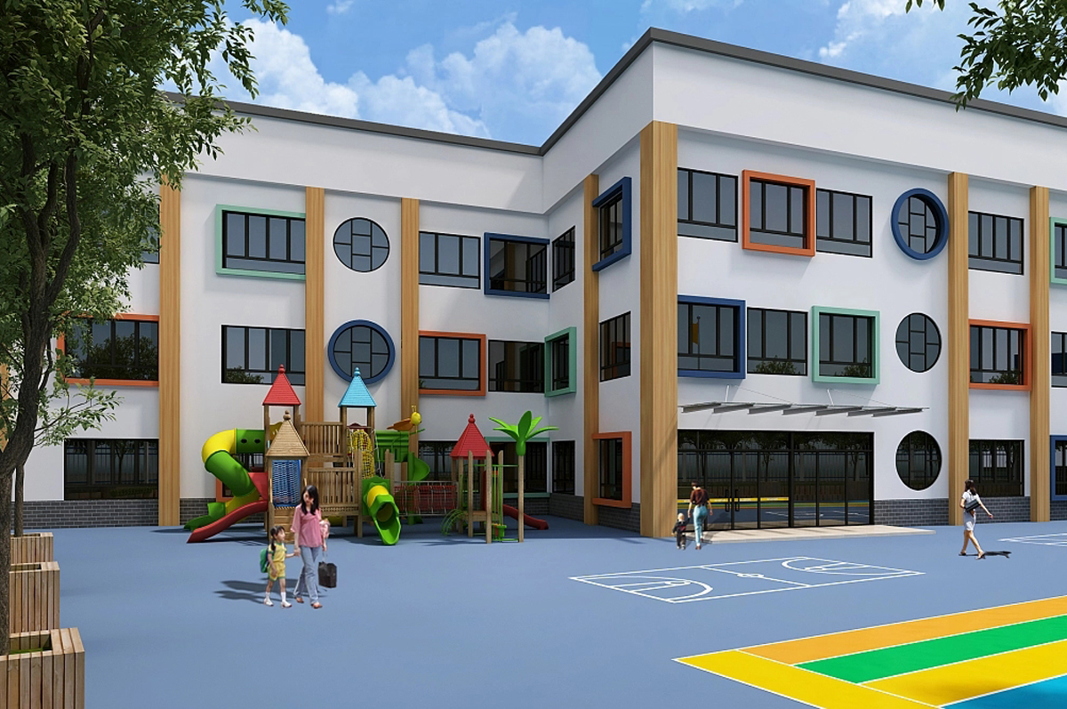 新中式風格幼兒園裝修設(shè)計效果圖